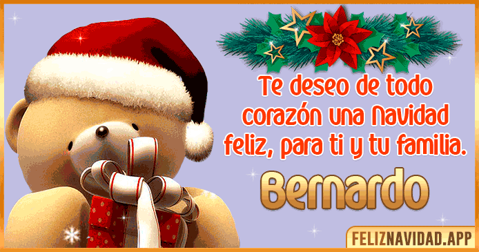 Feliz Navidad Bernardo