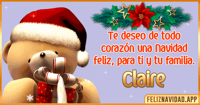 Feliz Navidad Claire