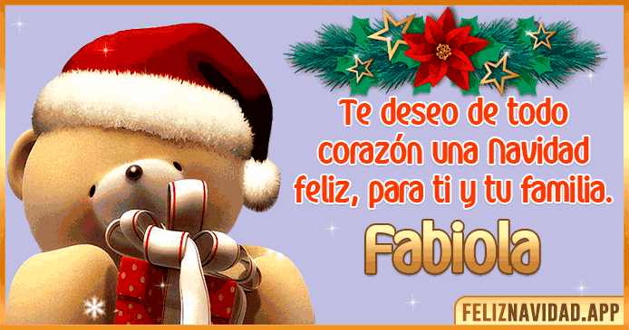 Feliz Navidad Fabiola