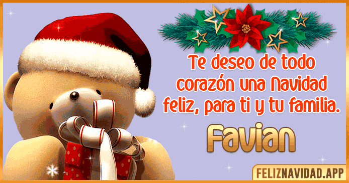 Feliz Navidad Favian