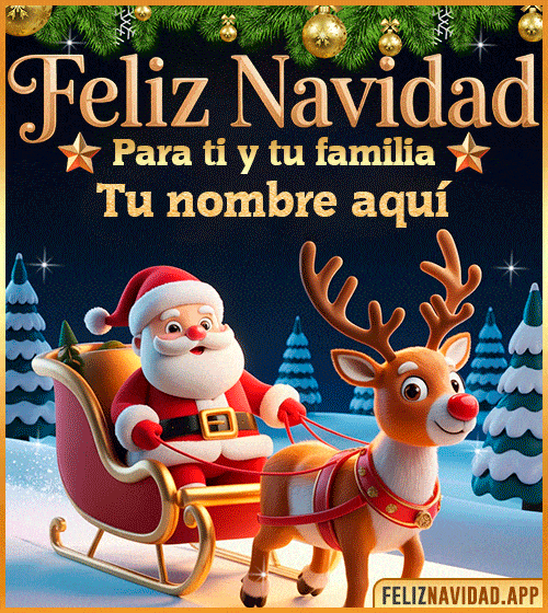 Feliz Navidad para ti y tu familia  crea gif de navidad
