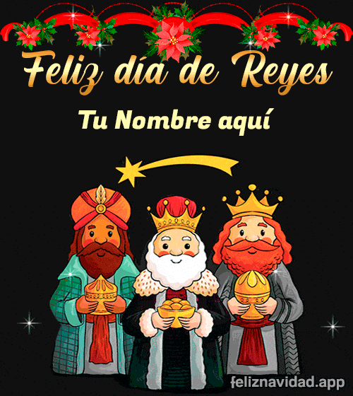 Feliz día de Reyes  crea gif de navidad
